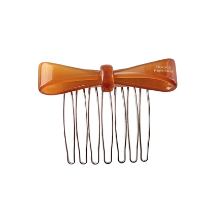 韩国进口France金标蝴蝶结发插刘海碎发梳公主头倒插梳丸子头发钗