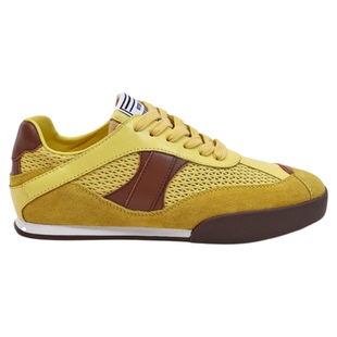 UDV阿甘鞋拼色休闲鞋女2025夏季新款真皮运动鞋网面透气休闲鞋