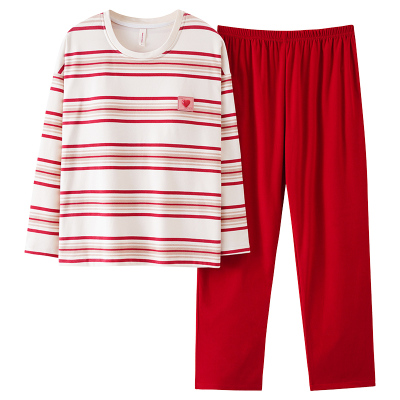 高端德绒睡衣女款冬季长袖大码