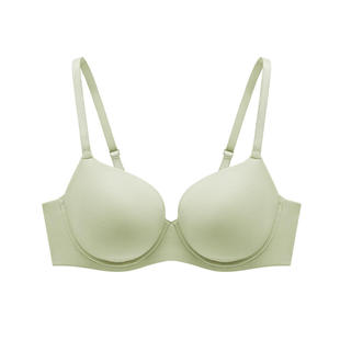 【小青提】遐无痕内衣女薄款新光面上托侧推全罩杯大胸显小文胸