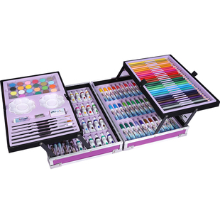 迪士尼小女孩生日礼物艾莎儿童画笔套装礼盒画画全套工具绘画套装