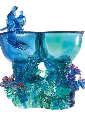 桌面摆件琉园琉璃高档礼品中式