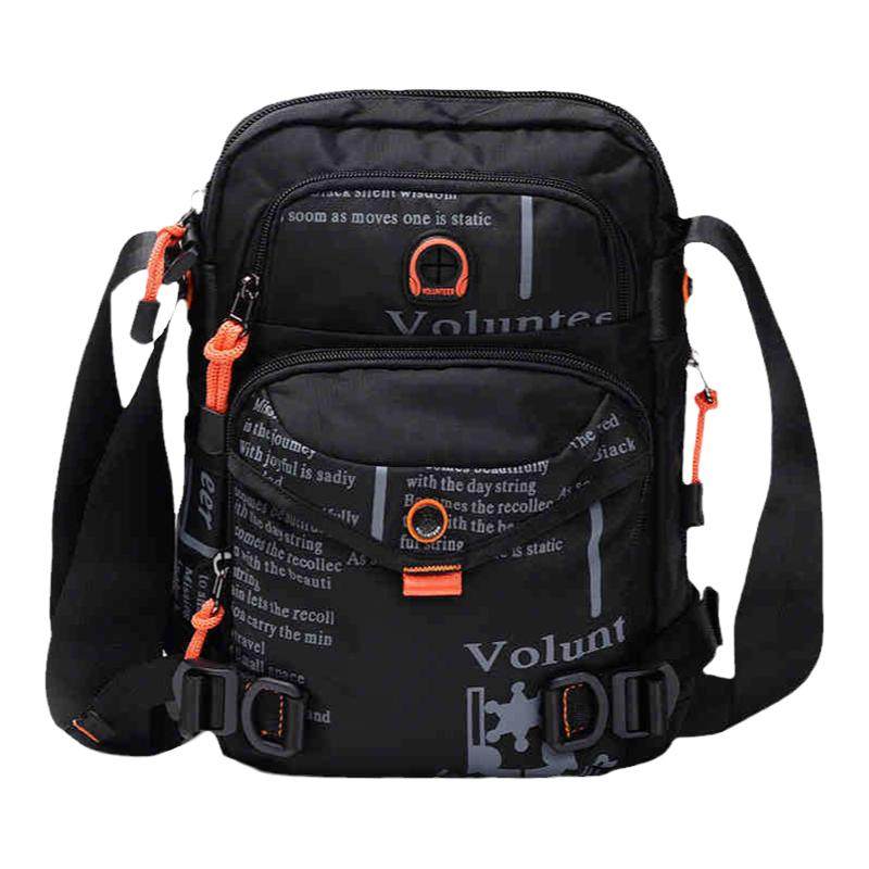 男士单肩包大容量新款男包户外休闲斜挎包男牛津布包包竖款小包