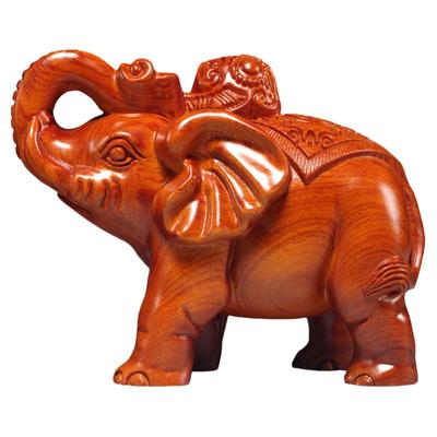 花梨客厅实木质大象摆件摆件木雕