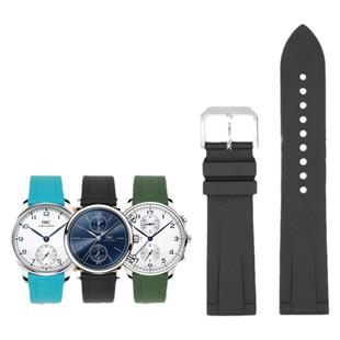 适配万国氟橡胶表带快拆不沾灰iwc飞行员葡计葡七柏涛菲诺小王子