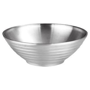 不锈钢拉面碗耐高温铁斗碗加厚耐摔耐用日式磨砂面汤碗米线大号碗