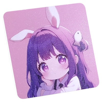 沉墨高清加厚覆膜方形卡杯垫定制