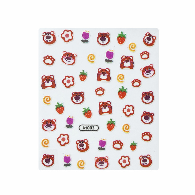 夜光指甲贴儿童女孩防水持久纹身贴画宝宝美甲贴片公主脚趾甲贴纸