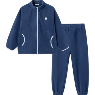 巴拉巴拉儿童睡衣套装男童女童摇粒绒保暖家居服秋冬新款童装大童