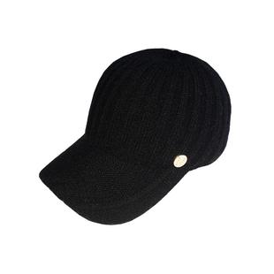 帽子女秋冬针织毛线帽韩版百搭鸭舌帽ins时尚潮保暖显脸小棒球帽