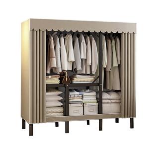 简易衣柜免安装折叠布衣柜家用卧室出租房用钢架结实耐用收纳衣橱