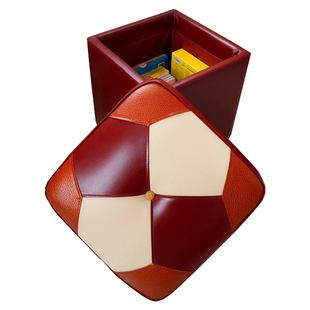 小皮凳子沙发凳收纳门口试换鞋搁脚凳方皮墩子茶几凳储物矮妆凳软