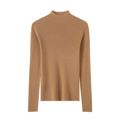 半高领超细纯羊毛衫女打底衫薄款