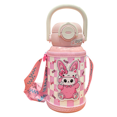 儿童保温杯学生上学专用用吸管杯