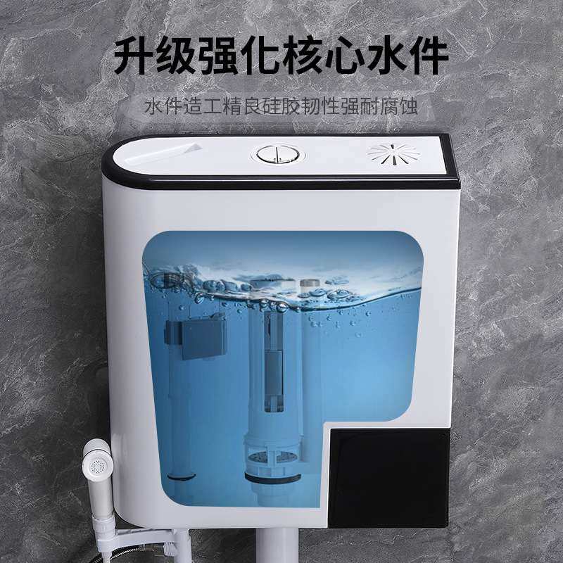 家用卫生间蹲便器抽水厕所水箱挂加厚节能大冲力墙水箱冲蹲坑马桶