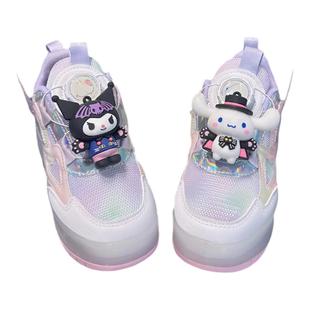 女童鞋子双轮暴走鞋2026新款儿童带轮子运动鞋发光可收缩可走可滑