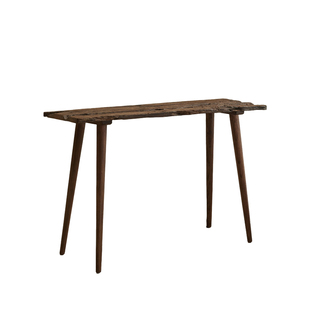 Hinice 侘寂风原木全实木自然边客厅玄关桌民宿酒店装饰条案