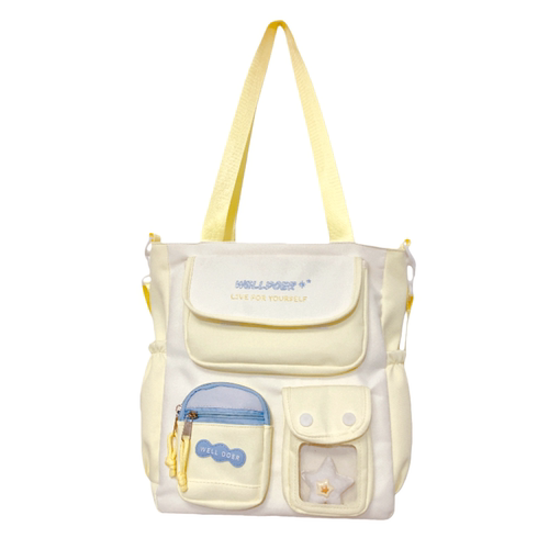 学生的斜挎包女生书包女孩手提提包补习补课袋小学生紫色小挎包女