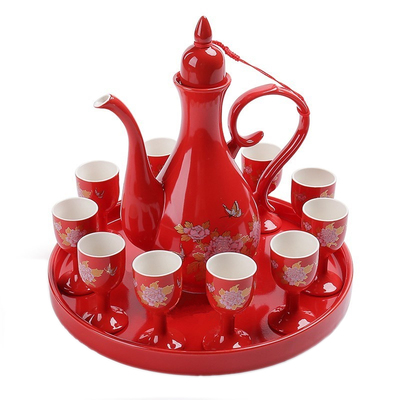 结婚敬酒杯子交杯红色小号婚礼