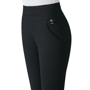 妈妈裤子外穿秋冬加绒保暖中年高腰显瘦松紧休闲裤中老年女裤大码