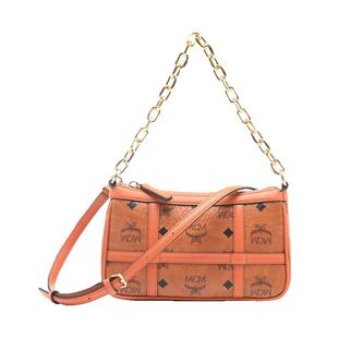 【自营】MCM女士delmy Visetos链条双肩带迷你斜挎包腋下包单肩包