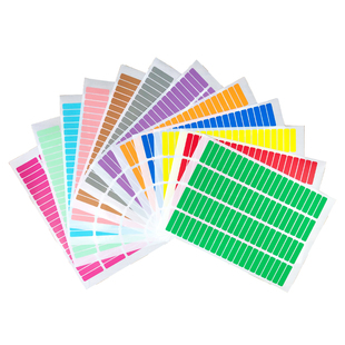 彩色A4不干胶打印纸长方形作业本分组色标贴纸口取纸物品标识贴纸