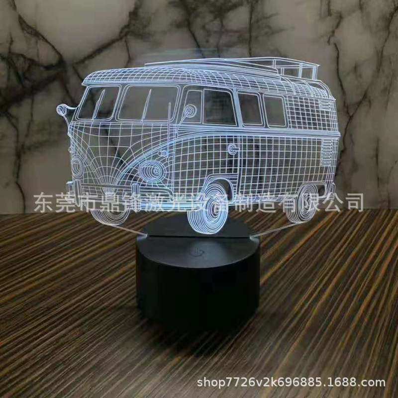 亚克力3D小夜灯激光打标机LED发光工艺品导光板激光打点机打标机