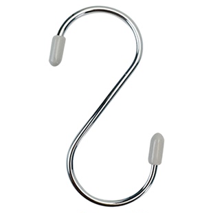 顺艺S钩反向洞洞板挂钩厨房服装店宿舍防掉金属带防护帽挂钩S型