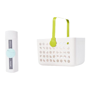 开学季洗漱套装学生住校生活用品脸盆洗浴篮沥水皂盒长柄刷三件套