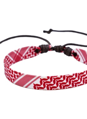 阿拉伯围巾风格编织手链原创手工