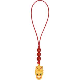 明牌珠宝黄金衔财貔貅工艺品 硬金收藏足金财运摆件礼物AFP1186