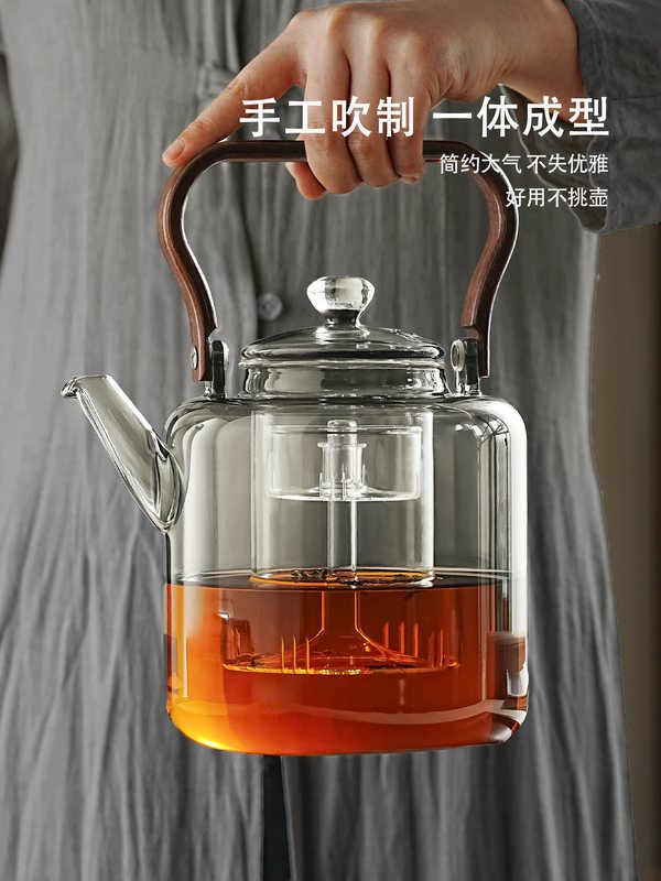 2025新款电陶炉专用大容量式喷淋蒸煮全升2玻璃茶壶两用耐高温煮