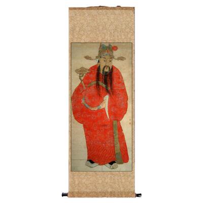 观音赐福佛像挂画钟馗像菩萨画像中式客厅装饰画赐福坐莲寺庙挂画