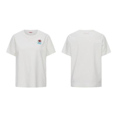 新品短袖T恤刺绣秘鲁棉女简约