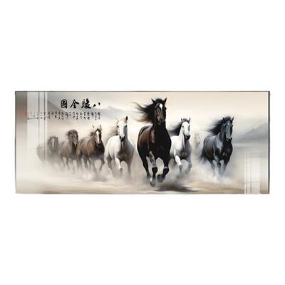 八骏图马到成功客厅装饰画