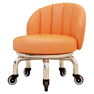 小凳子家用矮凳万向轮小凳子可移动客厅带娃学步小椅子美缝矮凳