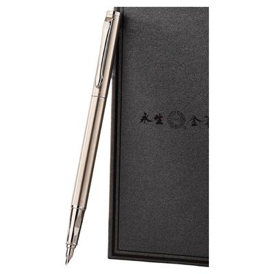 永生小钢炮美工弯头弯尖书法签名练字学生商务金属全钢钢笔初学者入门硬笔书法行楷0.7礼品暗尖特细吸墨作业