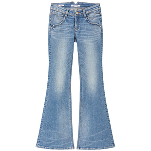 【免费改裤】[低腰]杨幂同款Miss Sixty25春秋牛仔裤微喇叭超模裤