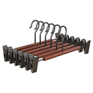 实木裤夹子裤架家用防滑无痕防滑衣架服装店酒店批发定制木质衣架