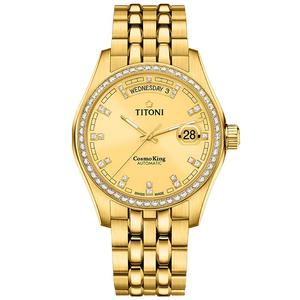 Titoni瑞士梅花手表宇宙系列日历夜光男士腕表机械手表官方旗舰店