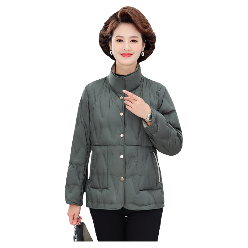 文君羽绒服外套奶奶装