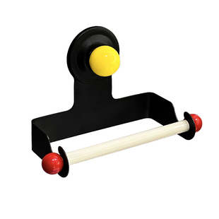 卫生间吸盘纸巾架浴室壁挂式免打孔卷纸架创意高颜值多巴胺厕纸盒