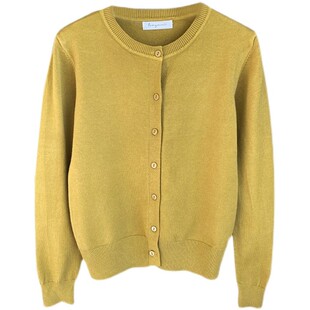 灰色圆领针织开衫外套女早秋2026新款爆款外搭高级感毛衣宽松上衣