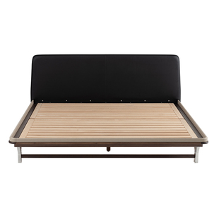 和弦床 致家家居 |胡桃木实木床排骨架床无床头简约现代双人大床