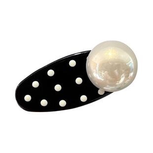 韩系波点珍珠小发夹女2026新款高端刘海侧边夹前额鸭嘴夹碎发发卡