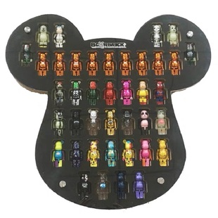 黑色100%bearbrick木质展示盒布里克熊暴力熊be@rbrick展示板