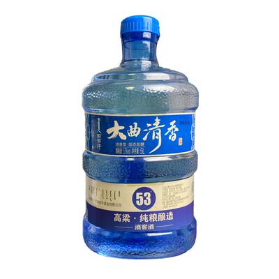 桶装清香型白酒蓝色大桶