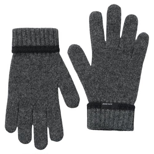 玖慕男士毛线手套秋冬季纯羊毛户外骑行开车加厚保暖防寒针织礼物