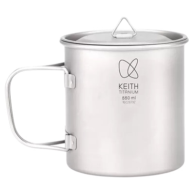 KEITH铠斯纯钛便携水杯折叠杯