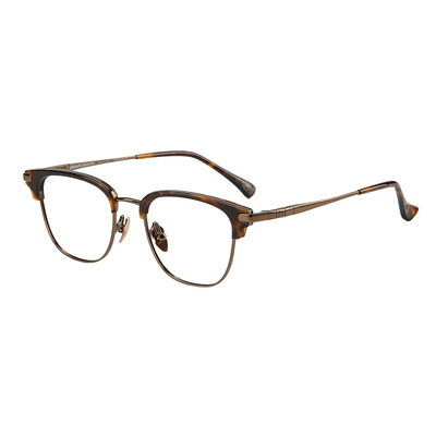 木川近视眼镜男款玳瑁色复古半框